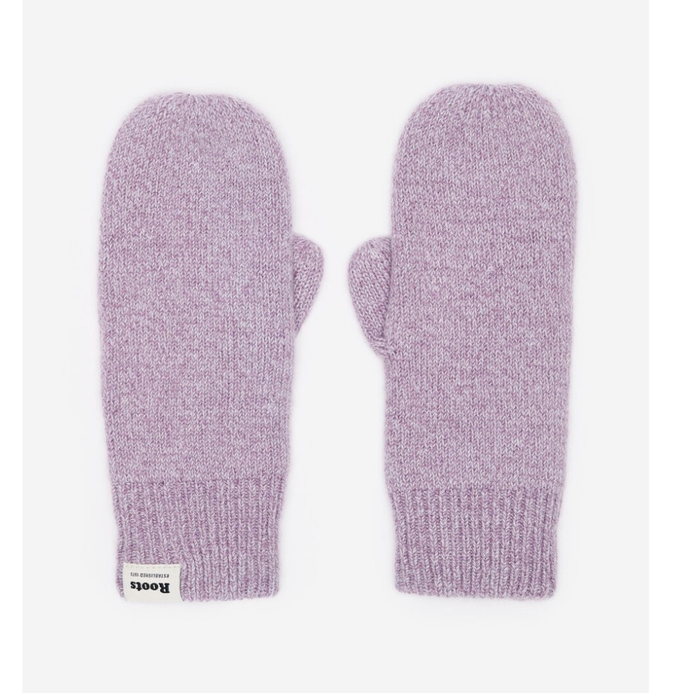 BNWOT Roots Purple Cozy Knit Mittens